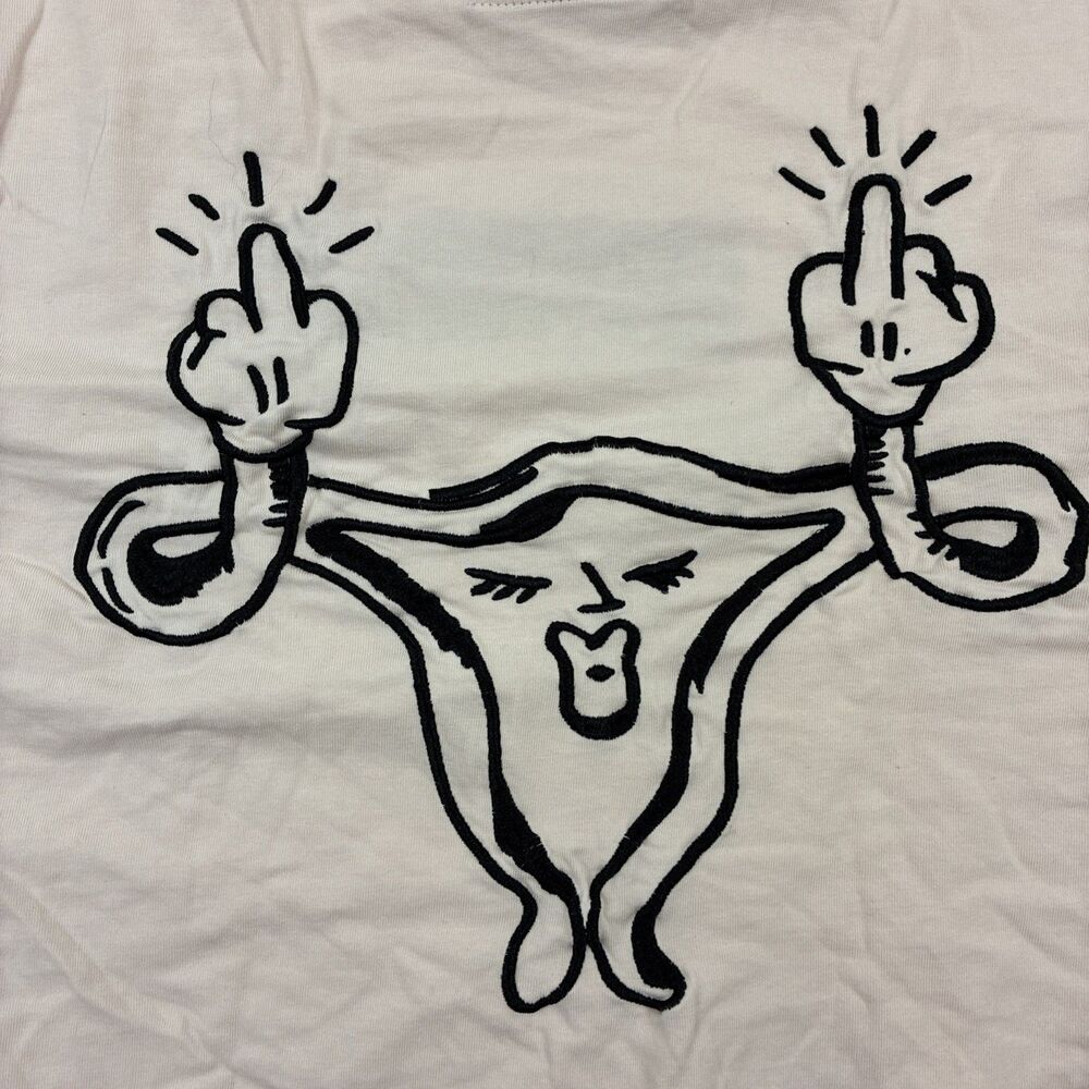 CHNGE Abortion Is A Woman's Right Medium Long Sleeve Shirt Pink Organic Cotton
